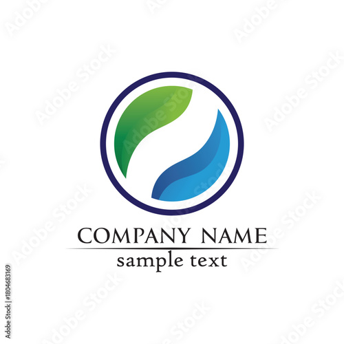 Waves beach logo and symbols template icons app