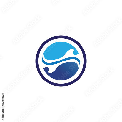 Waves beach logo and symbols template icons app