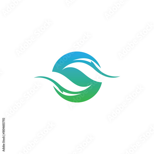 Waves beach logo and symbols template icons app