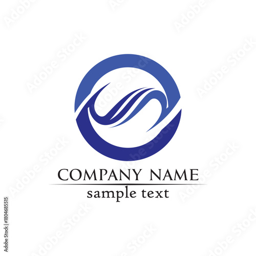 Waves beach logo and symbols template icons app