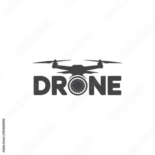 Creative Drone Flying Logo Template Vector
