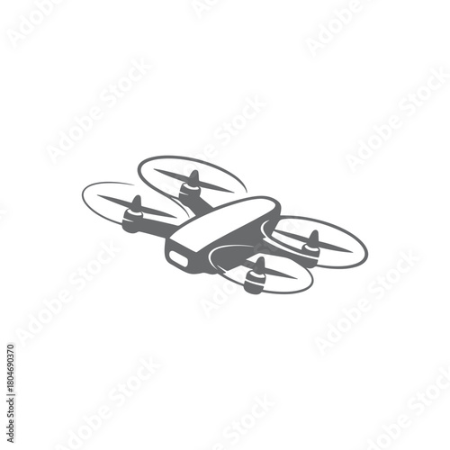 Creative Drone Flying Logo Template Vector