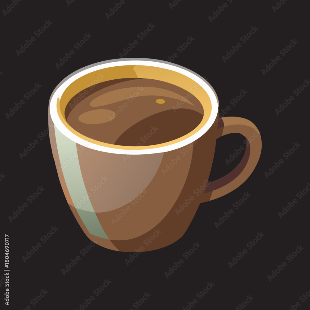Fototapeta premium A cup of coffee vector art 