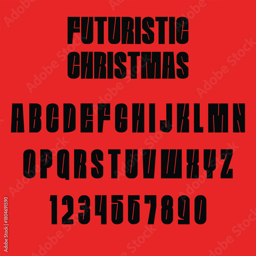 Futuristic Christmas is a modern vector font with a sleek, sci-fi holiday feel, perfect for tech-themed Christmas cards, digital designs, winter graphics, and creative festive projects.