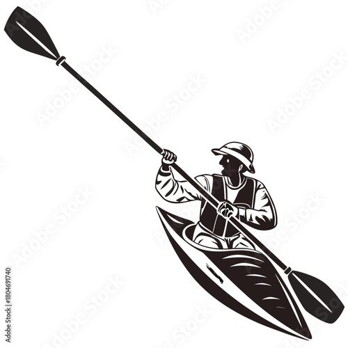 kayak on a white background