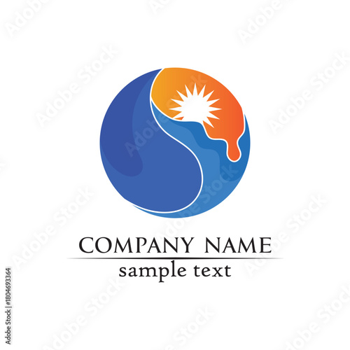 Waves beach logo and symbols template icons app