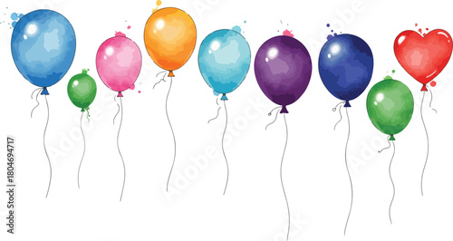 A Colorful Assortment of Balloons Floating Gracefully.