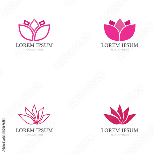  lotus flower logo and symbol  icon
