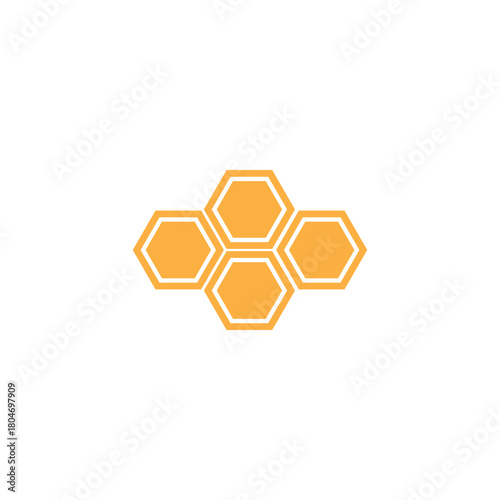 honeycomb pattern. Hexagon abstract background vector