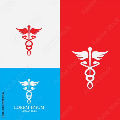 medical snake icon vector illustration