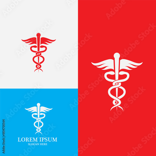 medical snake icon vector illustration
