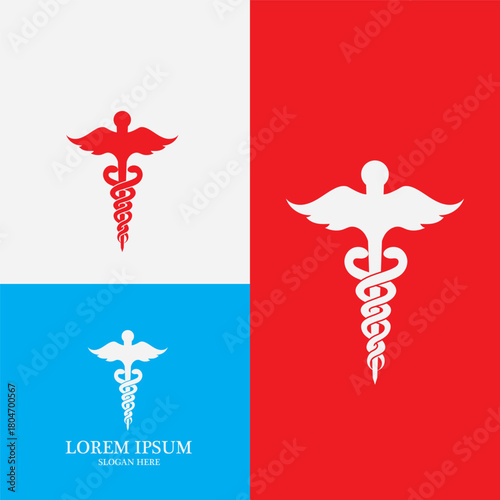 medical snake icon vector illustration
