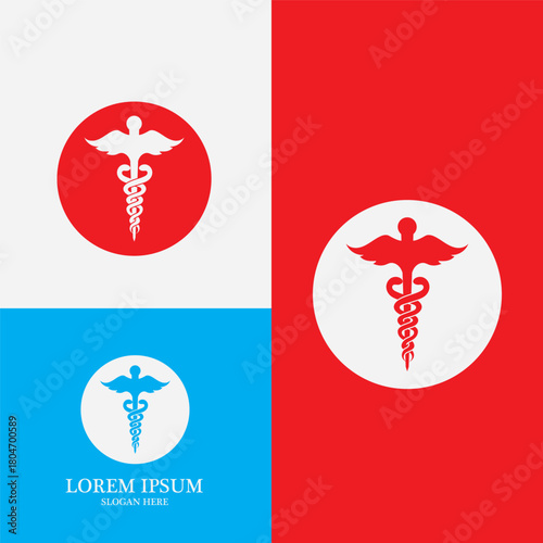 medical snake icon vector illustration