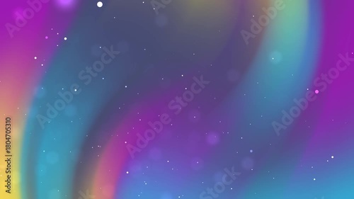 Vibrant Aurora Abstract Night Sky With Neon Colors And Soft Starry Glow Dreamy Atmosphere