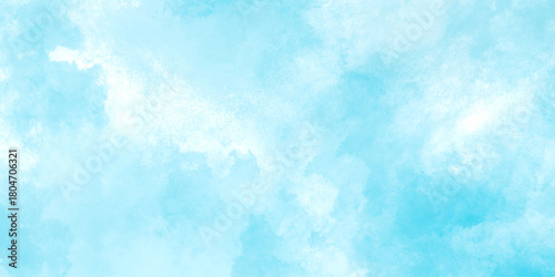 Abstract sky blue watercolor vector art background. Decorative sky blue textured. Aquarelle paint paper textured stain canvas element for text design.	
