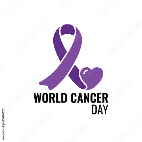 World Cancer Day Logo Vector illustration