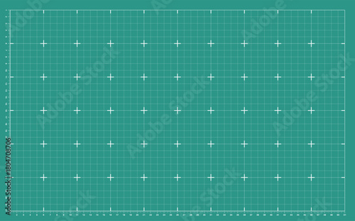 Cutting mat with grid