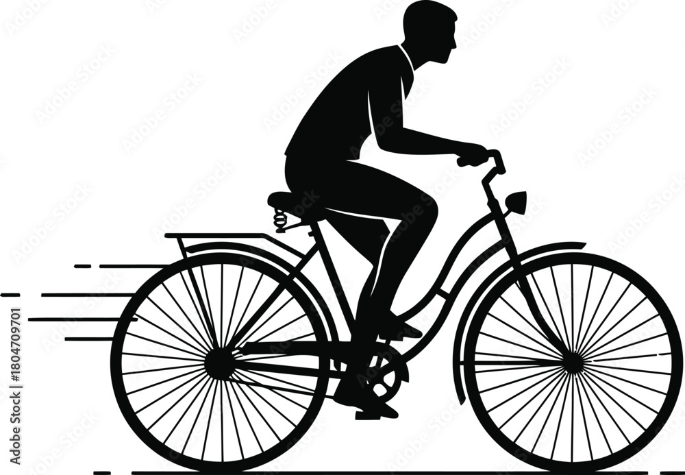Obraz premium Bicycle silhouette vector illustration