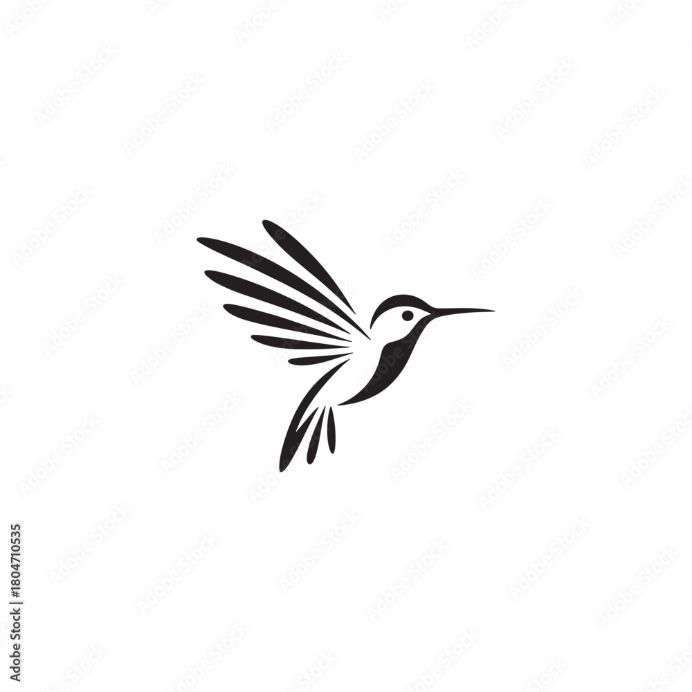 Fototapeta premium Colorful Hummingbird Vector Logo