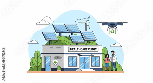 Sustainable Healthcare Clinic Renewable Energy Integration with Drone Delivery System