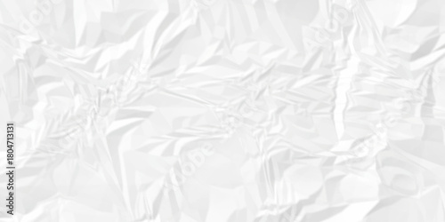 White ragged empty paper rough obsolete wrinkle cardboard crumpled satin fabric ripped cloth decoration background	
