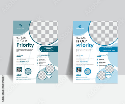 Health Care Flyer Template Design