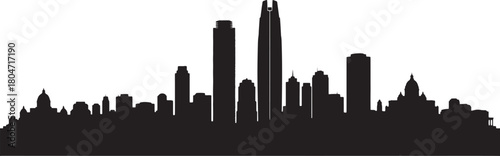 Rosario city silhouette skyline vector argentina landmarks architecture design