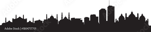 Silhouette skyline of Abu Dhabi United Arab Emirates city vector illustration