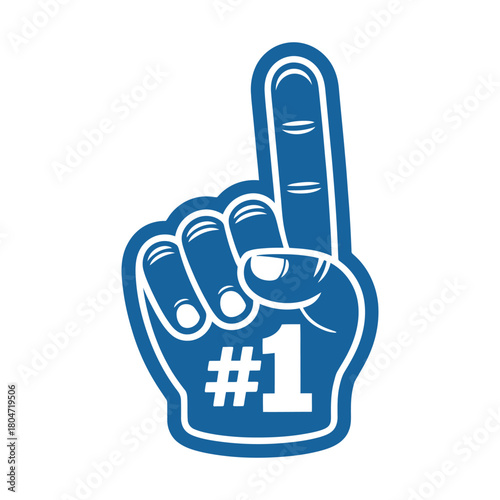 Foam Hand. American Football Celebration and Sports Fan Symbol