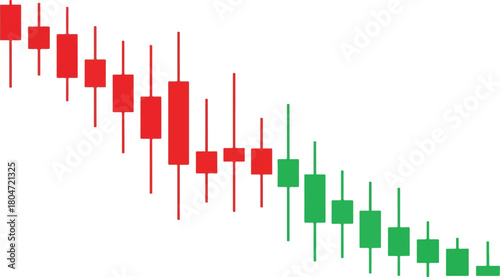 Candlestick chart showing market trends and price fluctuations over time visual representation of financial data.