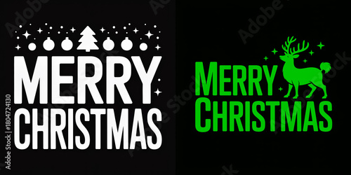 Creative Christmas designs with festive elements and colors