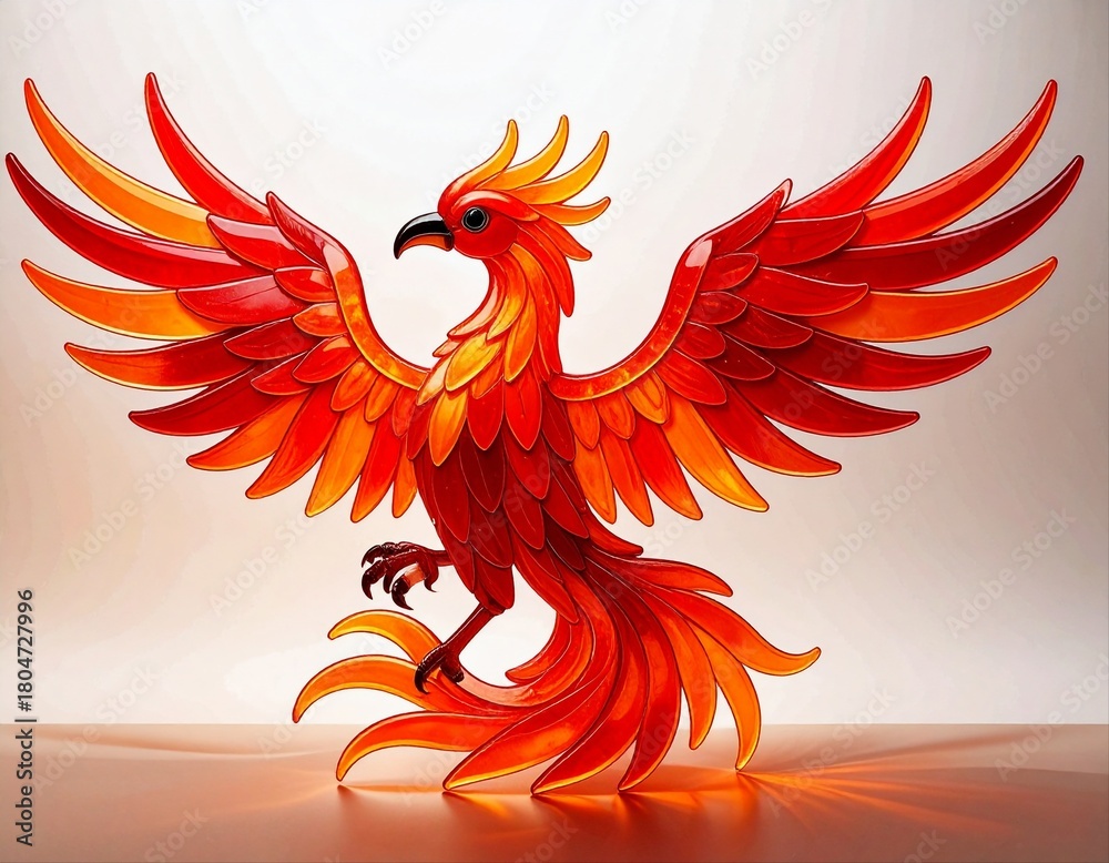 Obraz premium 火の鳥 ガラス製