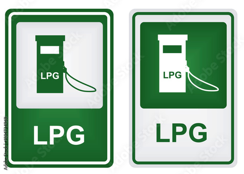 LPG gas sign. vector illustration	