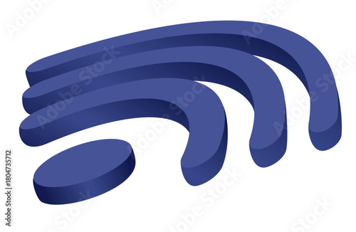 3D wi fi sign. vector	