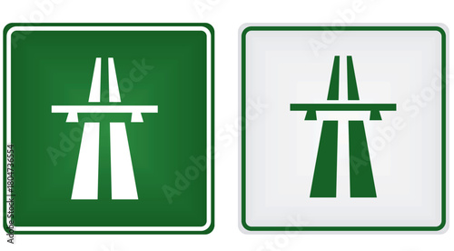 Highway traffic sign. vector illustration	