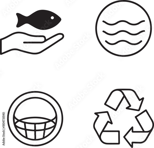 Eco Symbolic Designs Vector Set in Minimalist Style.eps
