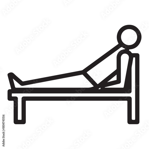 Person Lying in Bed Icon with Transparent Background sleep rest