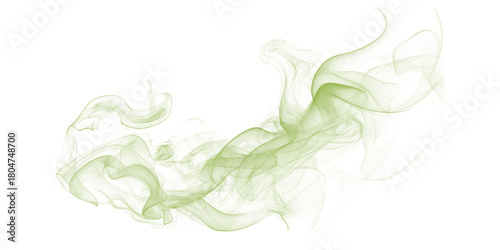 Canvas Print Ethereal lime smoke art flowing fog artistic effect abstract mysterious graphic