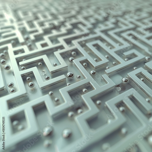 labyrinth of a silver maze