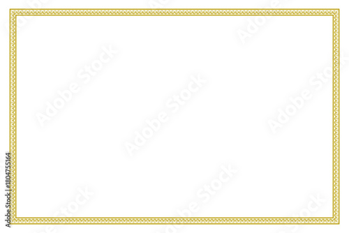 golden frame isolated on white