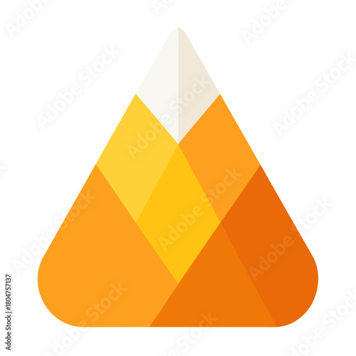Abstract candy corn design with geometric shapes