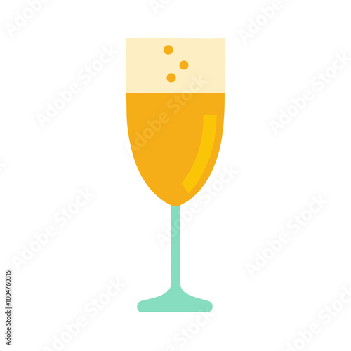 Stylized illustration of a glass of beer with foam