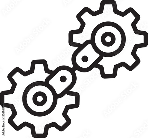 Interlocking gears symbolizing teamwork, innovation, and progress in modern business solutions, perfect for technology startups and engineering projects