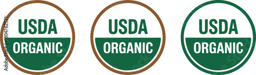 Usda organic certification logos on white background