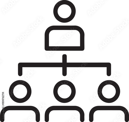 Streamlined organizational chart design for modern business hierarchy and team management visualizing company structure and reporting relationships elegantly