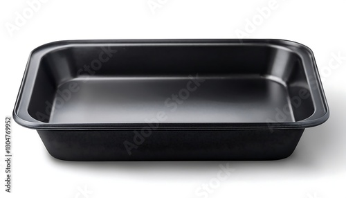 Baking pan, roasting pan, and empty black rectangular baking tray