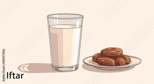 Sweet snack of chocolate chip cookies and milk in a glass, isolated on white for a delicious breakfast dessert