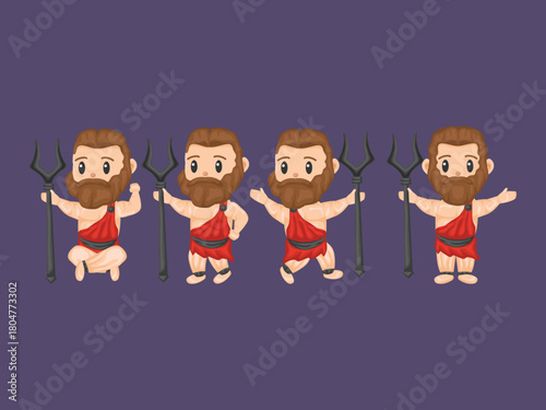 hades greek cartoon icon god olympus hell underworld king evil fire dark character myth death face