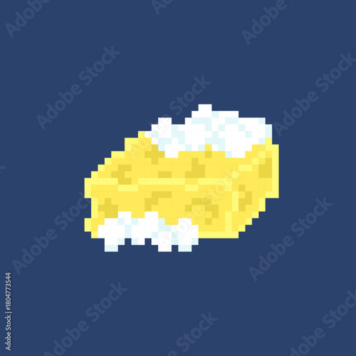 foaming cleaning sponge pixel art