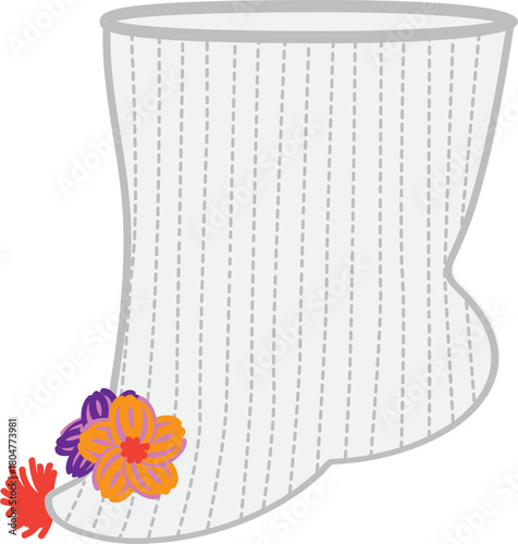 옛 선조들이 신던 여성양말인 꽃버선